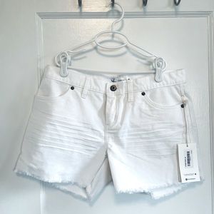 Cut-off white cord shorts - new with tags